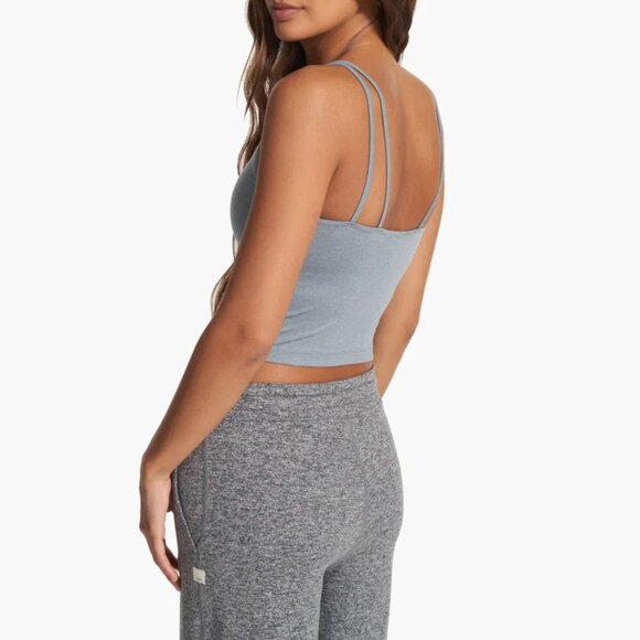 NEW! Vuori HALO PERFORMANCE Crop Tank Top size S small Stone Heather Green - Picture 2 of 16